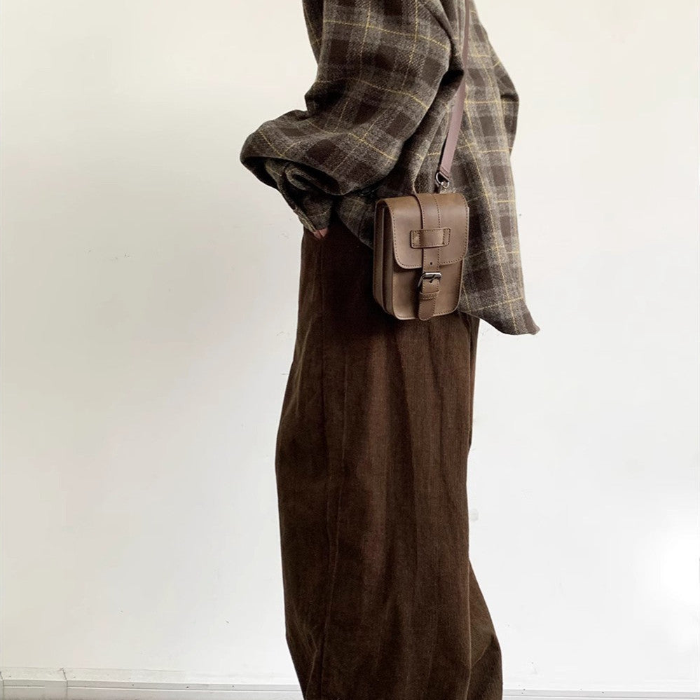 Retro Corduroy Draping Men's Loose Trousers