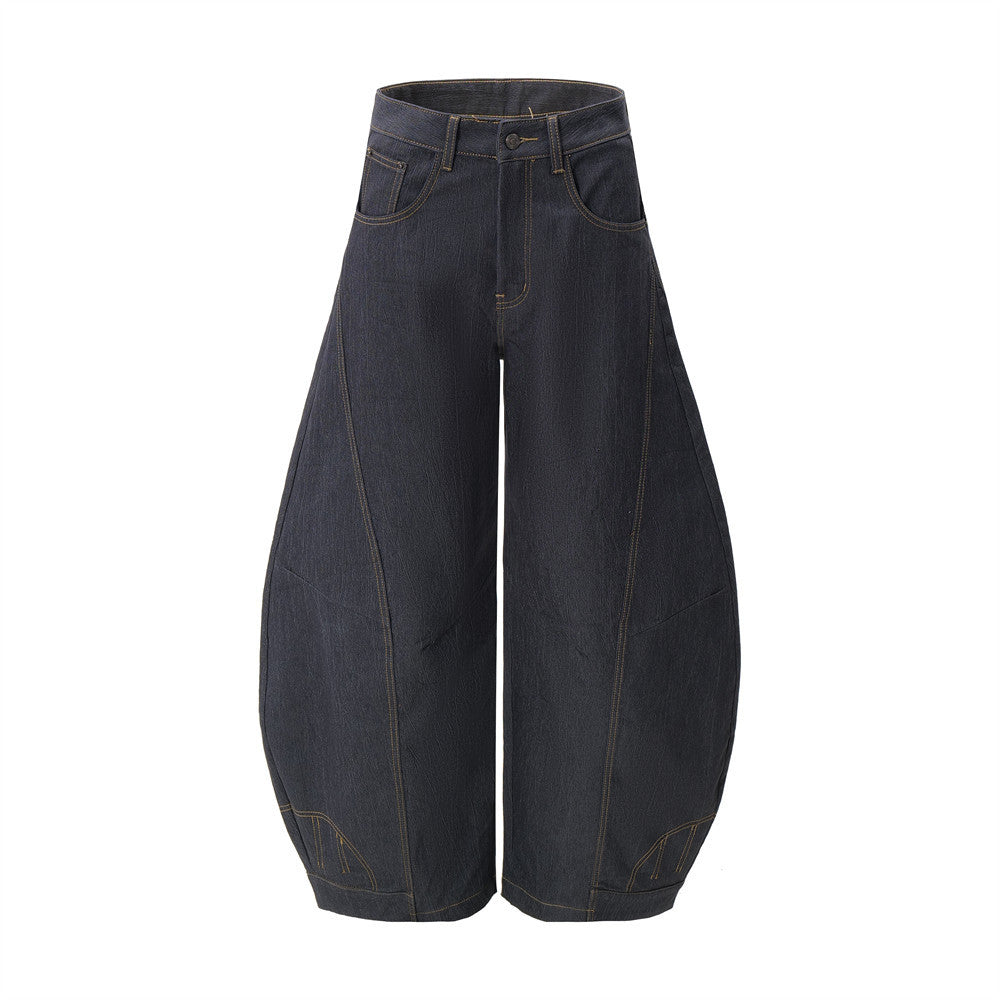 Men's Loose Personality Overalls Denim Trousers