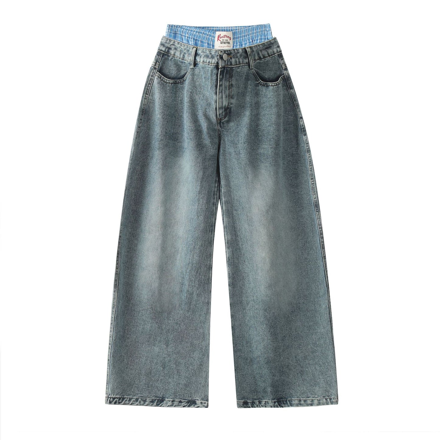 Washed Old Cotton Straight New 2024 Autumn Street Men's Jeans