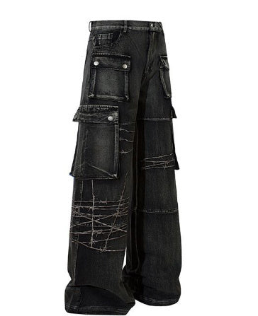 Maychao Special-interest Design Embroidery Heavy-duty Trousers