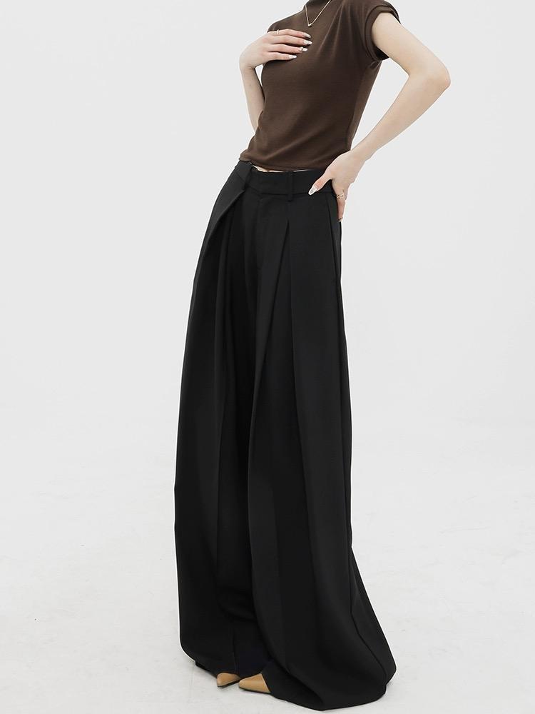 Autumn High Waist Casual Wide Leg Pants