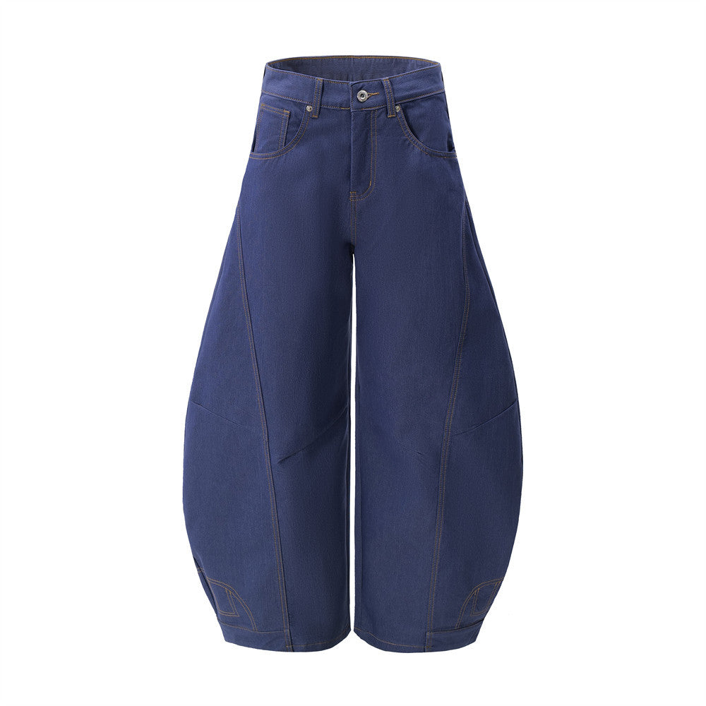 Men's Loose Personality Overalls Denim Trousers