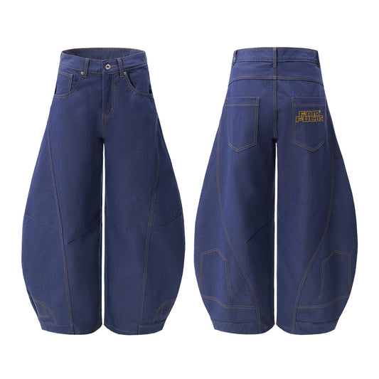 Men's Loose Personality Overalls Denim Trousers