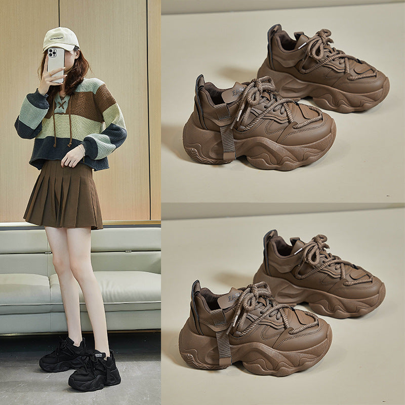 Student Sports Running Shoes Casual Platform Height Increasing